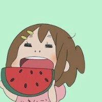 吃瓜卖瓜头像图片女动漫,动漫风美女吃瓜卖瓜头像魅力解析